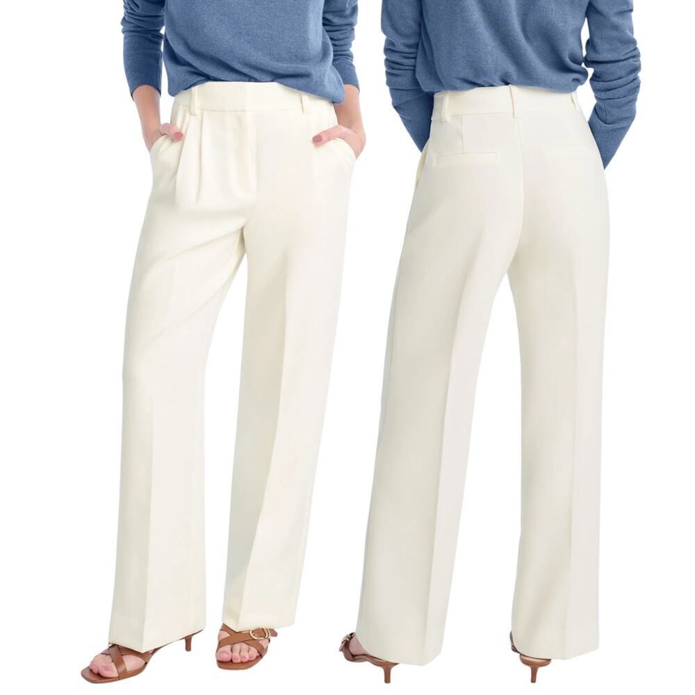 Favorite Daughter Cream Wide-Leg Trousers